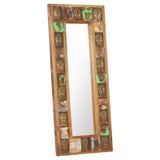 NNEVL Mirror with Buddha Cladding 50x110 cm Solid Reclaimed Wood