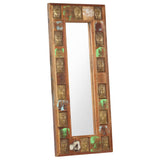 NNEVL Mirror with Buddha Cladding 50x110 cm Solid Reclaimed Wood