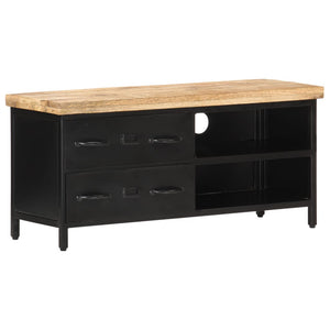 NNEVL TV Cabinet 90x30x41 cm Rough Mango Wood