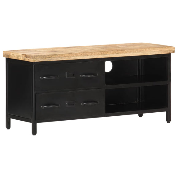 NNEVL TV Cabinet 90x30x41 cm Rough Mango Wood
