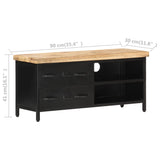 NNEVL TV Cabinet 90x30x41 cm Rough Mango Wood