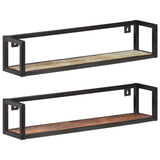 NNEVL Wall Shelves 2 pcs 80 cm Solid Reclaimed Wood