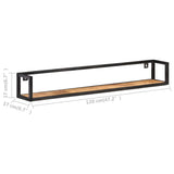 NNEVL Wall Shelves 2 pcs 120 cm Rough Mango Wood