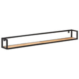 NNEVL Wall Shelves 2 pcs 160 cm Solid Acacia Wood