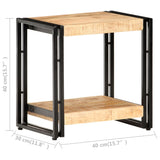 NNEVL Side Table 40x30x40 cm Rough Mango Wood