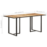 NNEVL Dining Table 160 cm Rough Mango Wood