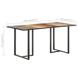 NNEVL Dining Table 160 cm Solid Reclaimed Wood