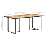 NNEVL Dining Table 180 cm Rough Mango Wood