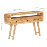 NNEVL Sideboard 120x30x75 cm Rough Mango Wood