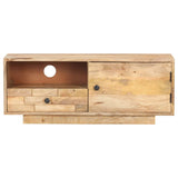 NNEVL TV Cabinet 90x30x35 cm Solid Mango Wood
