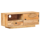 NNEVL TV Cabinet 90x30x35 cm Solid Mango Wood