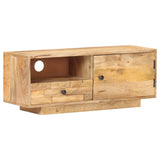 NNEVL TV Cabinet 90x30x35 cm Solid Mango Wood