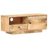NNEVL TV Cabinet 90x30x35 cm Solid Mango Wood