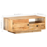 NNEVL Coffee Table 90x50x35 cm Solid Mango Wood