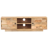 NNEVL TV Cabinet 116x30x35 cm Solid Mango Wood