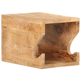 NNEVL Wall Mounted Bicycle Rack 35x25x25 cm Solid Rough Mango Wood