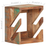 NNEVL Wall Mounted Skateboard Holder 25x20x30 cm Solid Reclaimed Wood