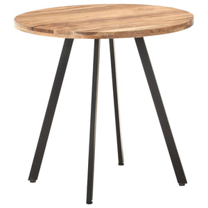 NNEVL Dining Table 80 cm Solid Acacia Wood
