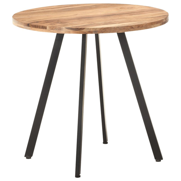 NNEVL Dining Table 80 cm Solid Acacia Wood