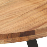 NNEVL Dining Table 80 cm Solid Acacia Wood