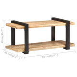 NNEVL TV Cabinet 90x40x40 cm Rough Mango Wood