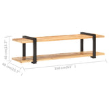 NNEVL TV Cabinet 160x40x40 cm Solid Rough Mango Wood