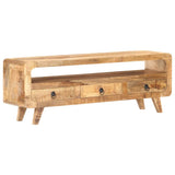 NNEVL TV Cabinet 117x30x41 cm Solid Rough Mango Wood
