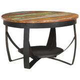 NNEVL Coffee Table Ø68x43 cm Solid Reclaimed Wood