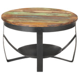 NNEVL Coffee Table Ø68x43 cm Solid Reclaimed Wood