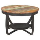 NNEVL Coffee Table Ø68x43 cm Solid Reclaimed Wood