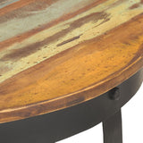 NNEVL Coffee Table Ø68x43 cm Solid Reclaimed Wood