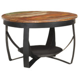 NNEVL Coffee Table Ø68x43 cm Solid Reclaimed Wood