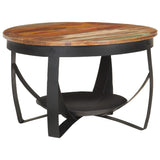 NNEVL Coffee Table Ø68x43 cm Solid Reclaimed Wood