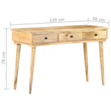 NNEVL Console Table 120x50x78 cm Solid Mango Wood