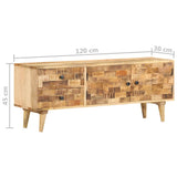 NNEVL TV Cabinet 120x30x45 cm Solid Mango Wood