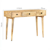 NNEVL Console Table 115x35x76 cm Solid Mango Wood