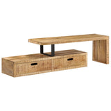 NNEVL TV Stand Rough Mango Wood