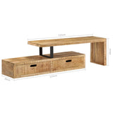 NNEVL TV Stand Rough Mango Wood