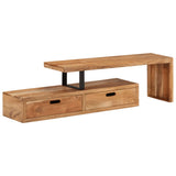 NNEVL TV Stand Solid Wood Acacia