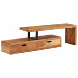 NNEVL TV Stand Solid Wood Acacia