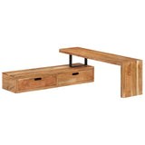 NNEVL TV Stand Solid Wood Acacia