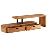 NNEVL TV Stand Solid Wood Acacia