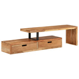 NNEVL TV Stand Solid Wood Acacia