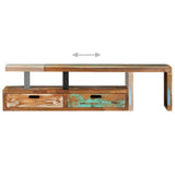 NNEVL TV Stand Solid Wood Reclaimed