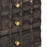NNEVL Bed Cabinet Black 40x30x50 cm Solid Mango Wood