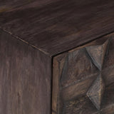 NNEVL Bed Cabinet Black 40x30x50 cm Solid Mango Wood