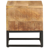 NNEVL Side Table 30x30x33 cm Rough Mango Wood