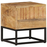 NNEVL Side Table 30x30x33 cm Rough Mango Wood