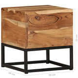 NNEVL Side Table 30x30x33 cm Solid Acacia Wood