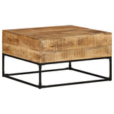 NNEVL Coffee Table 68x68x41 cm Rough Mango Wood